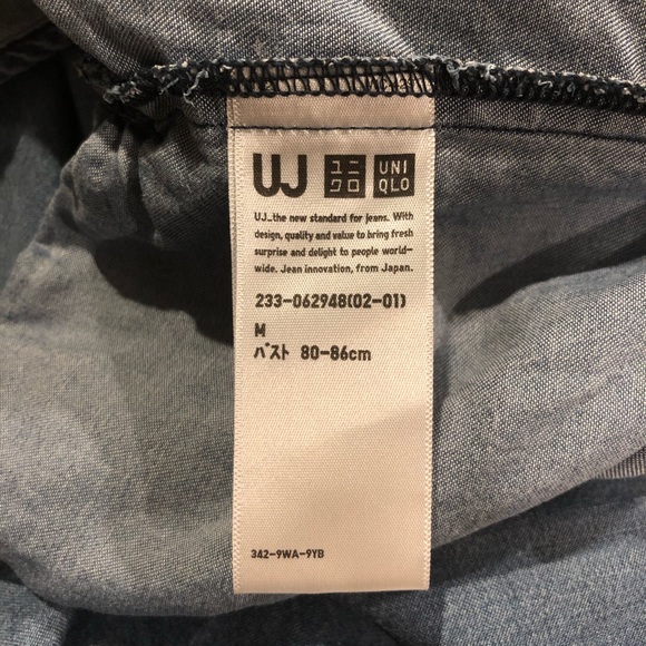 Chambray Zip Drop Shoulder Shirt Dress Pockets - Picture 13 of 13